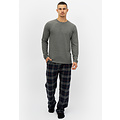 Phil & Co Phil &amp; Co Men's Pyjama Pants Long Checkered Flannel Blue