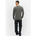 Phil & Co Phil &amp; Co Men's Pyjama Pants Long Checkered Flannel Blue