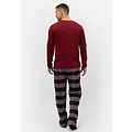 Phil & Co Phil & Co Heren Pyjamabroek Lang Geruit Flanel Blauw/Rood