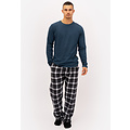 Phil & Co Phil &amp; Co Men's Pyjama Pants Long Checkered Flannel Gray