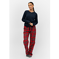 By Louise By Louise Ladies Pyjama Pants Checkered Flannel Red