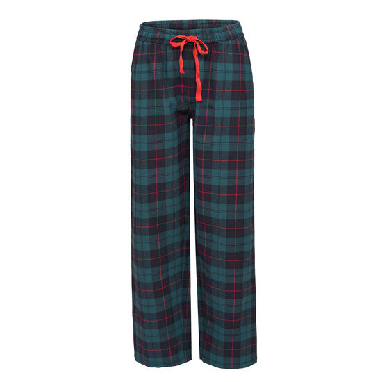 By Louise By Louise Ladies Pyjama Pants Checkered Flannel Green