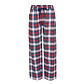 By Louise By Louise Dames Pyjamabroek Geruit Flanel Rood/Blauw