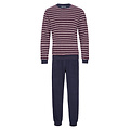 Phil & Co Phil & Co Long Men's Winter Pajama Set Terry Striped Blue