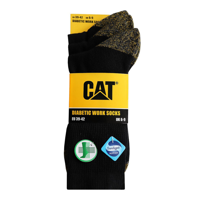 Cat CAT Diabetes Werksok Zwart 3-Pack