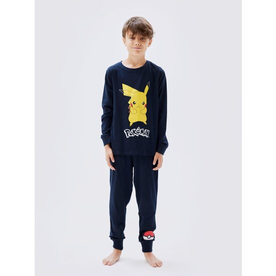 Name It Name It Kinder Pyjama Jongens Lang Blauw Pokémon Pikachu