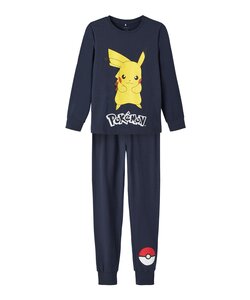 Name It Kinder Pyjama Jongens Lang Blauw Pokémon Pikachu