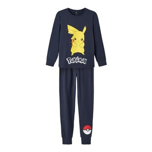 Name It Kinder Pyjama Jongens Lang Blauw Pokémon Pikachu