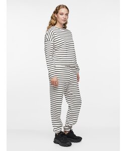 Pieces Women's House Suit Loungewear Striped White/Black