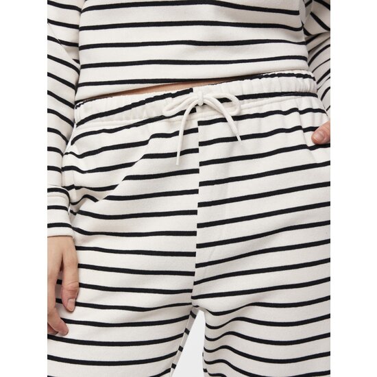 PIECES Pieces Women's House Suit Loungewear Striped White/Black