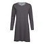 By Louise By Louise Ladies Nightshirt Interlock Long Sleeve Anthracite Dotted