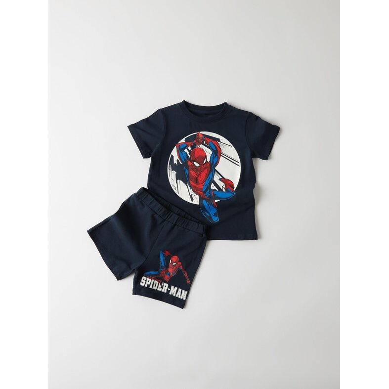 Name It Name It Kinder Pyjama Jongens Kort Blauw Spiderman
