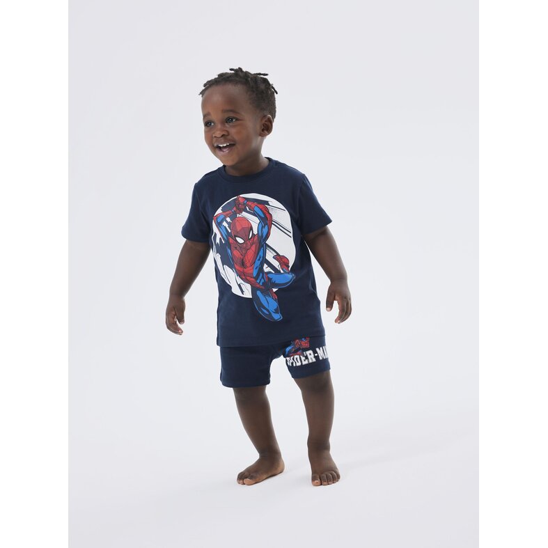 Name It Name It Kinder Pyjama Jongens Kort Blauw Spiderman
