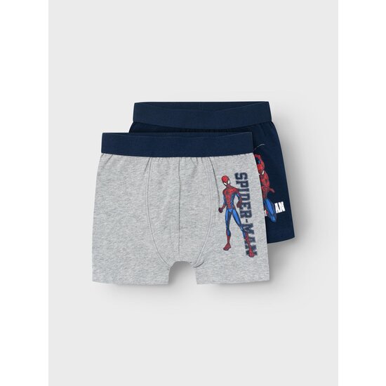 Name It Name It Boys Boxer Shorts Spiderman Blue/Gray 2-Pack