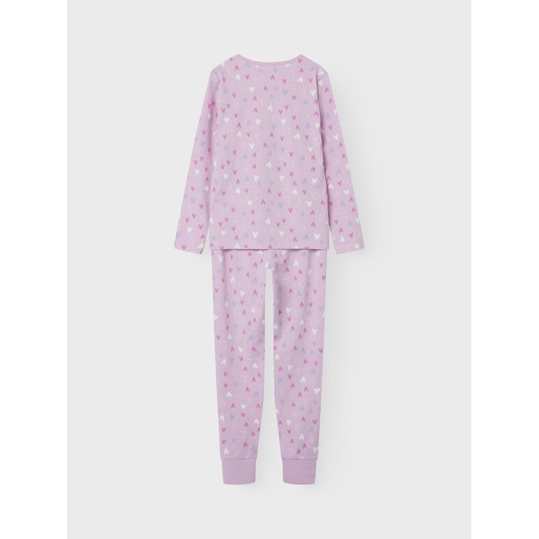 Name It Name It Meisjes Pyjama Lang Roze Pink Hearts