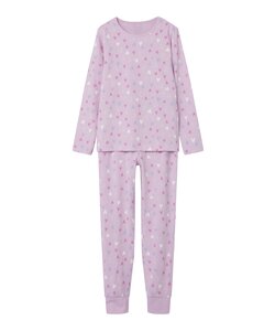 Name It Girls Pyjamas Long Pink Hearts