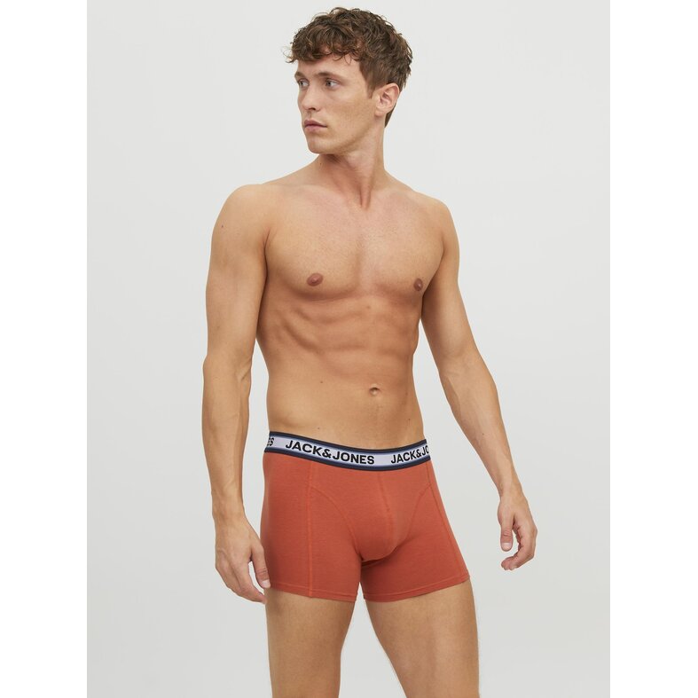 Jack & Jones Jack & Jones Heren Boxershorts Trunks JACMARCO Oranje/Blauw 3-Pack