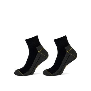 Stapp Yellow Men's Quarter Work Socks 4435 Black 2-Pair