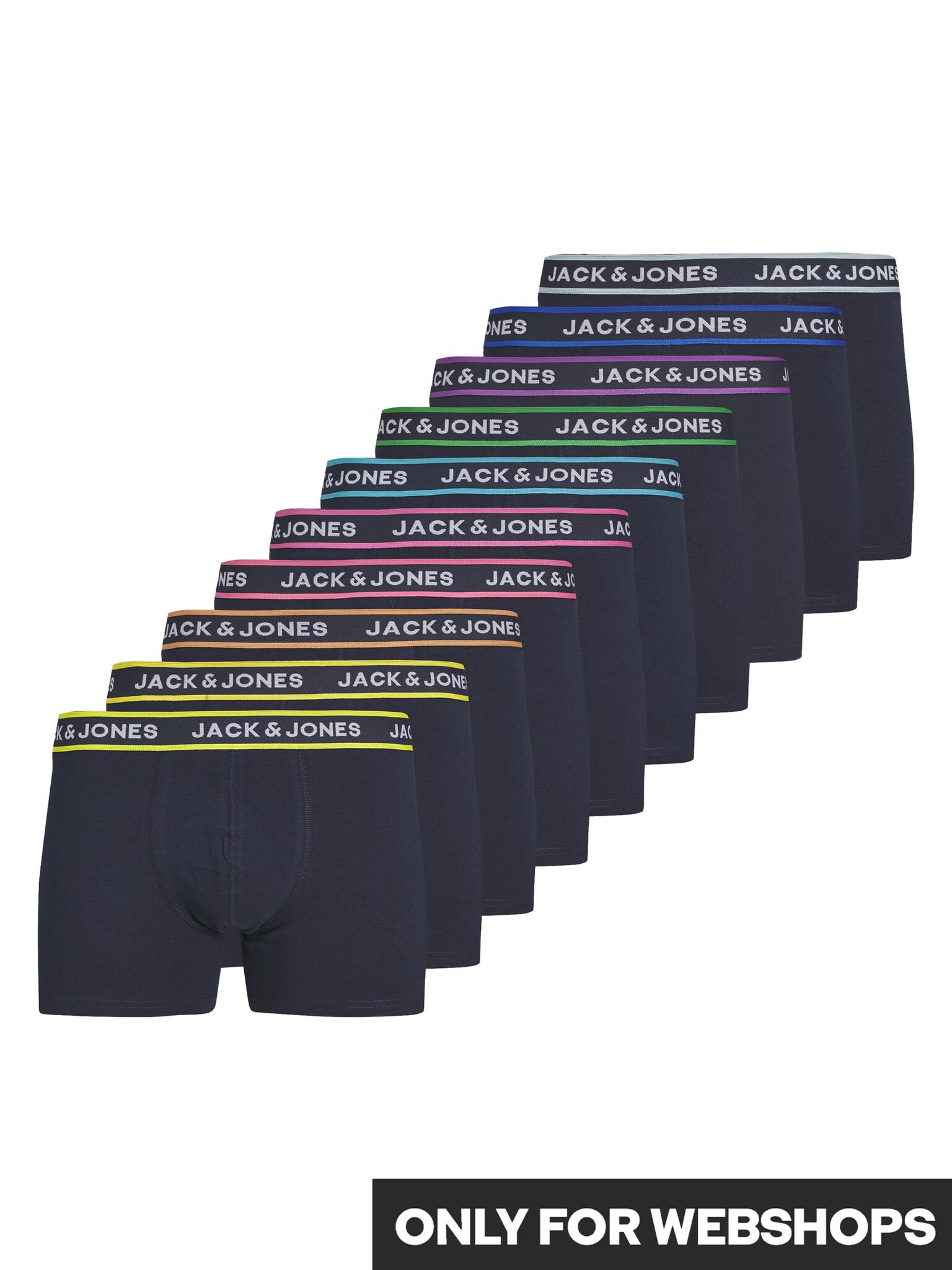 Jack Jones Jack Jones Heren Boxershorts Trunks JACLIME Navy Blazer 10 Pack