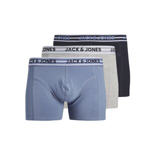 Jack & Jones Men's Boxer Shorts Trunks JACPETER Blue/Grey/Dark Blue 3-Pack