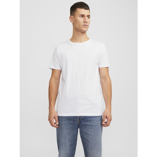 Jack & Jones Jack & Jones Basic Men's T-shirt JJEORGANIC White/Black 5-Pack