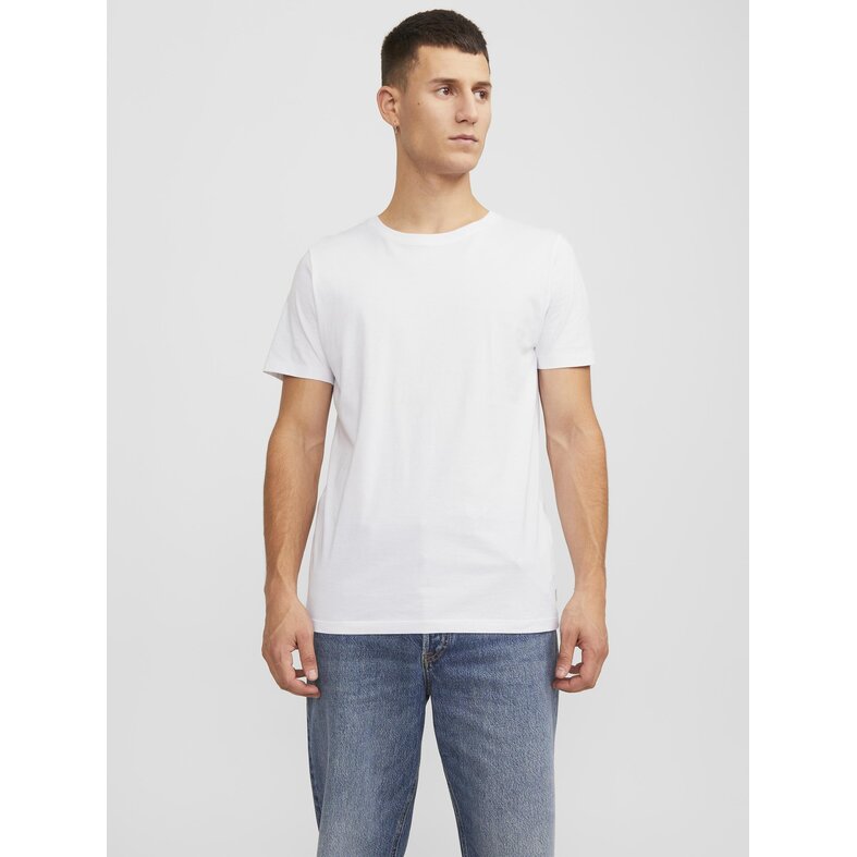 Jack & Jones Jack & Jones Basic Heren T-shirt JJEORGANIC Wit/Zwart 5-Pack