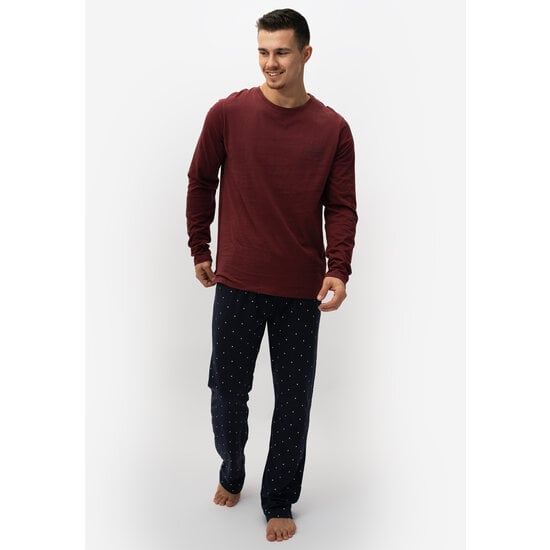 Phil & Co Phil & Co Long Men's Winter Pajama Set Cotton Red