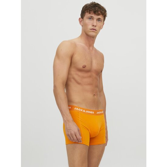 Jack & Jones Jack & Jones Heren Boxershorts Trunks JACKEX Oranje/Groen/Blauw 3-Pack