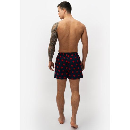 Happy Shorts Happy Shorts Wide Boxer Shorts Men With Red Hearts