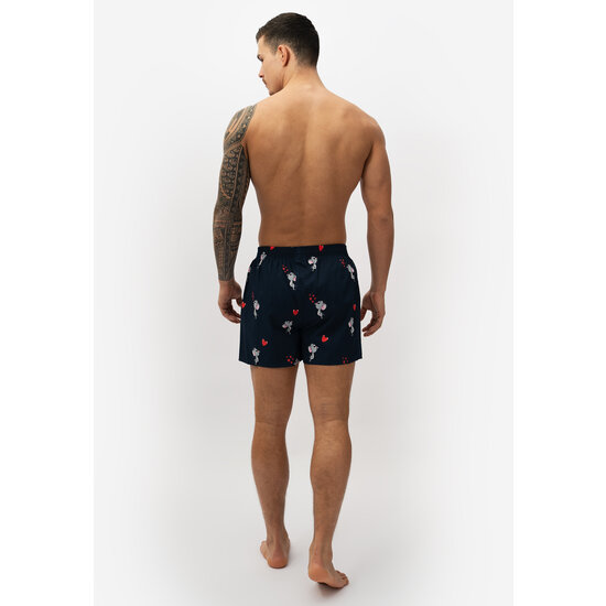 Happy Shorts Happy Shorts Wide Boxer Shorts Men Mouse With Hearts Blue