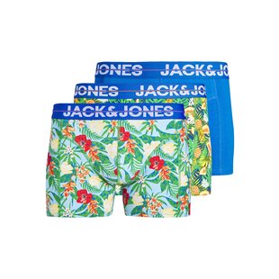 Jack & Jones Plus Size Boxershorts Heren Trunks JACPINEAPPLE Gebloemd 3-Pack