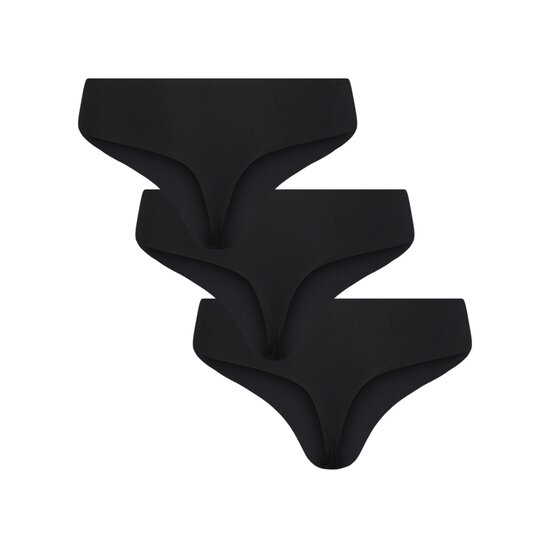 PIECES Pieces Ladies Thong PCNAMEE Seamless Black 3-Pack