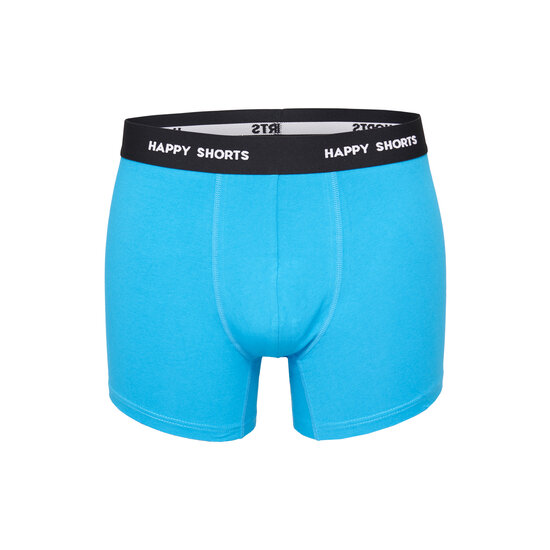 Happy Shorts Happy Shorts Men's Boxer Shorts Trunks Leaf Blue/Black 6-Pack