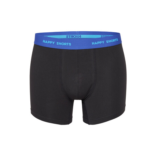 Happy Shorts Happy Shorts Heren Boxershorts Trunks Bladeren Blauw/Zwart 6-Pack
