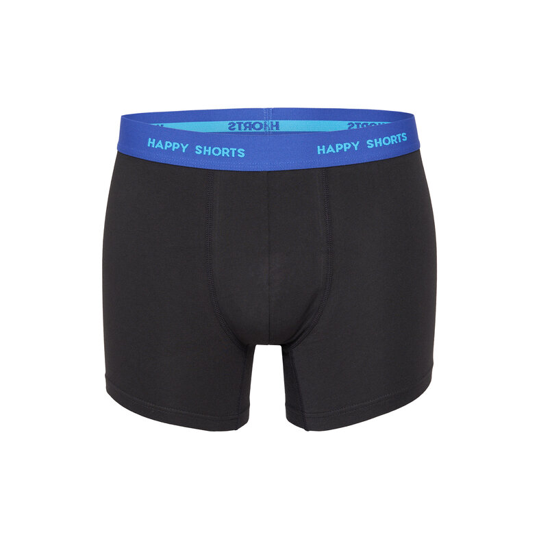 Happy Shorts Happy Shorts Heren Boxershorts Trunks Bladeren Blauw/Zwart 6-Pack