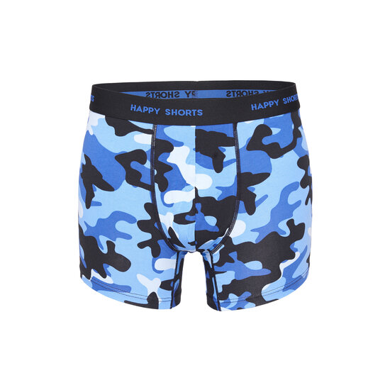 Happy Shorts Happy Shorts Heren Boxershorts Trunks Camouflage Blauw/Grijs/Zwart 6-Pack