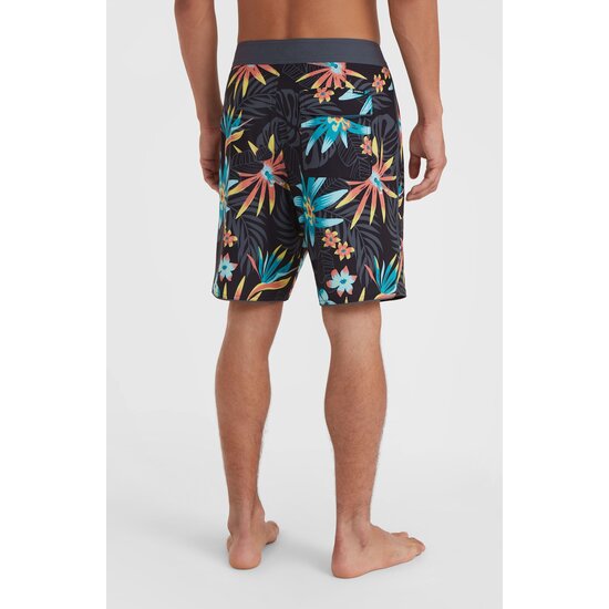 O'Neill O'Neill Heren Boardshort Lang Swimshort Mysto Scallop 20" Tropical Print Zwart