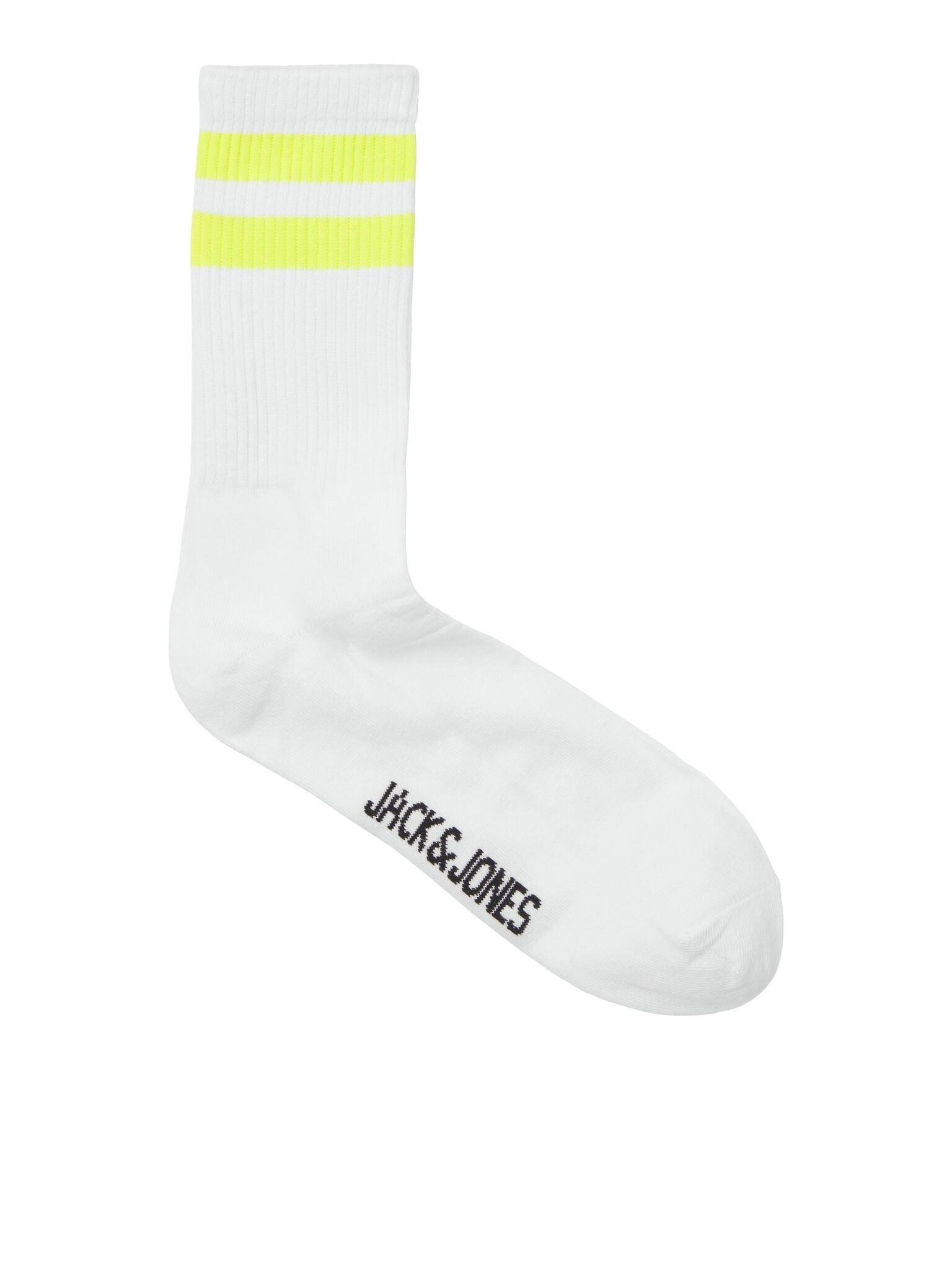 JACK & JONES Jacsingle - Confezione Da 7 Calzini Da Tennis Uomo - Bianco, Taglia Unica, Cotone Resistente