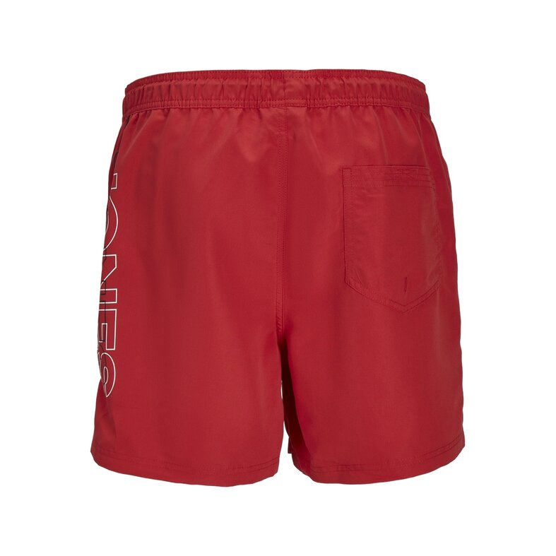 Jack & Jones Junior Jack & Jones Junior Boys Swim Short JPSTFIJI Double Logo Solid Red