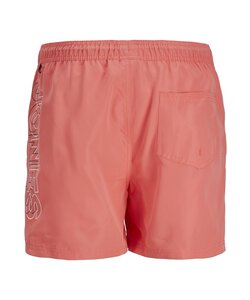 Jack & Jones Junior Jongens Zwemshort JPSTFIJI Double Logo Effen Hot Coral