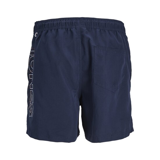 Jack & Jones Junior Jack & Jones Junior Boys Swim Short JPSTFIJI Double Logo Plain Dark Blue