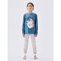 Name It Name It Meisjes Pyjama Lang Unicorn Blauw