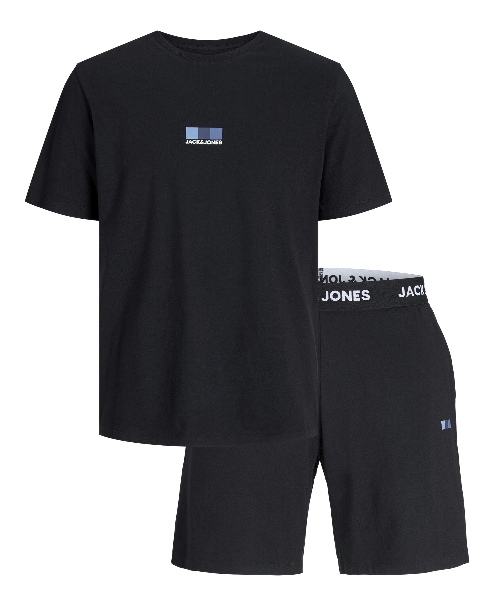 Jack Jones Jack Jones Heren Shortama Korte Pyjama JACOSCAR Katoen Zwart