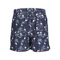 Jack & Jones Jack & Jones Plus Size Heren Zwemshort JPSTFIJI AOP Flamingo Print Donkerblauw