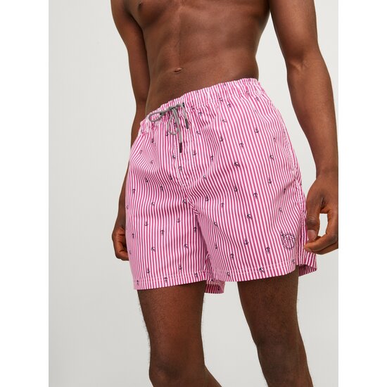 Jack & Jones Jack & Jones Heren Zwemshort Gestreept Roze