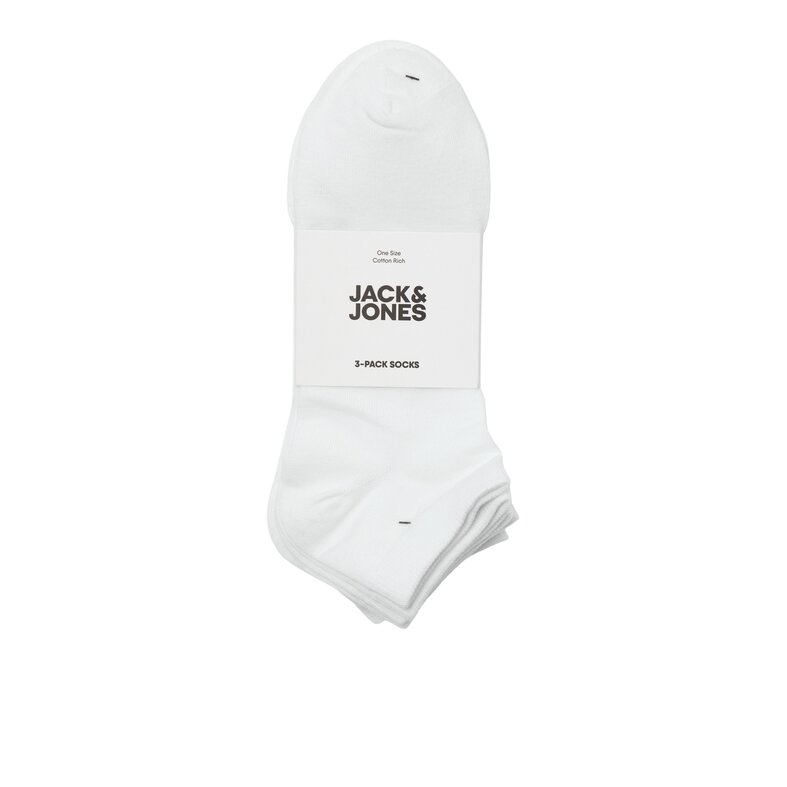 Jack & Jones Jack & Jones Men's Sneaker Socks JACLOUIS DONGO 3-Pack White