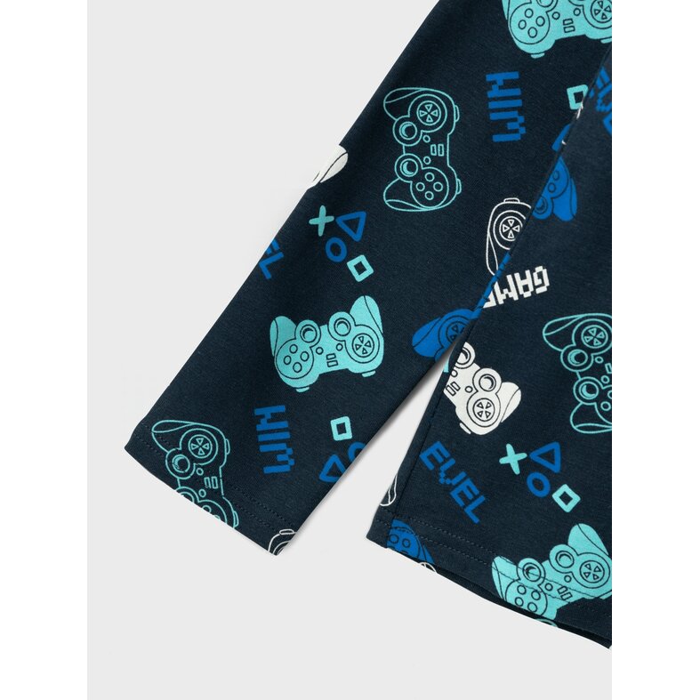 Name It Name It Kinder Pyjama Jongens Lang Blauw Gamer