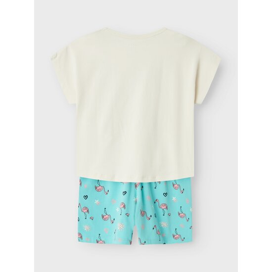 Name It Name It Meisjes Korte Pyjama Set Shortama Flamingo