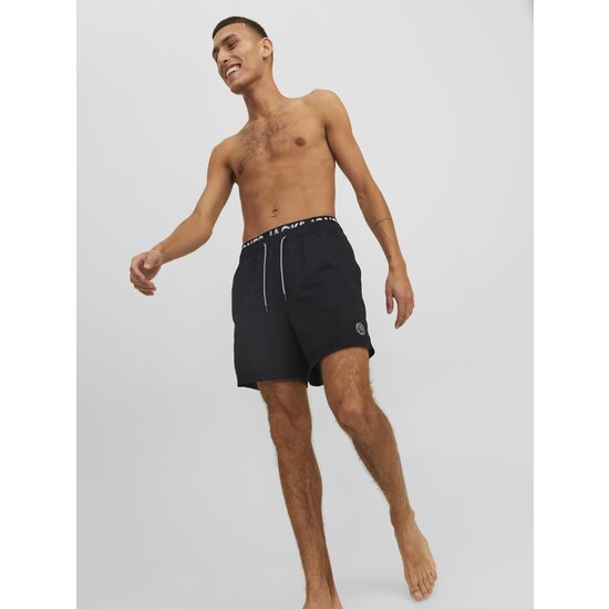 Jack & Jones Jack & Jones Heren Zwemshort JPSTFIJI Dubbele Waistband Zwart