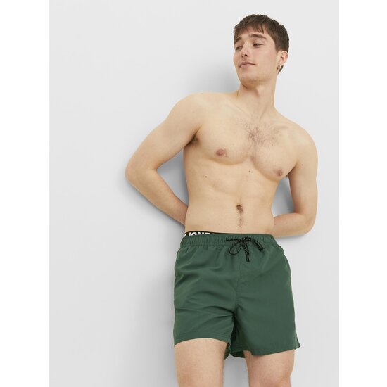 Jack & Jones Jack & Jones Men's Swim Short JPSTFIJI Double Waistband Green